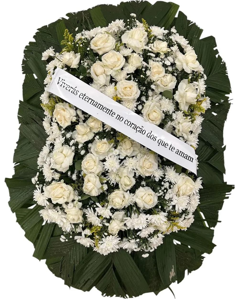 Coroa de Flores Grande Branca